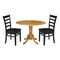 International Concepts 42 in. Dual Drop Leaf Table with 2 Ladder Back Dining Chairs - 3 Piece Dining Set K04-42DP-C46-617P - alternate 1